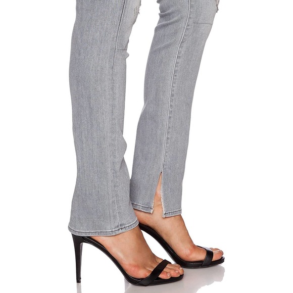 J Brand Rail Sweet Gray Distressed Slit Denim Jean - Picture 6 of 16